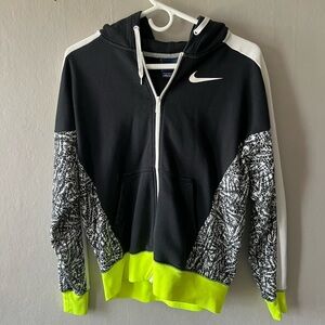 Nike Club Aop Full Zip Splatter Print Hoodie Size Small